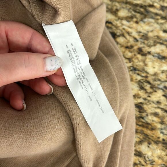 Zara Cotton Blend Camel Color High Rise Flared Pants Size S - Picture 6 of 11